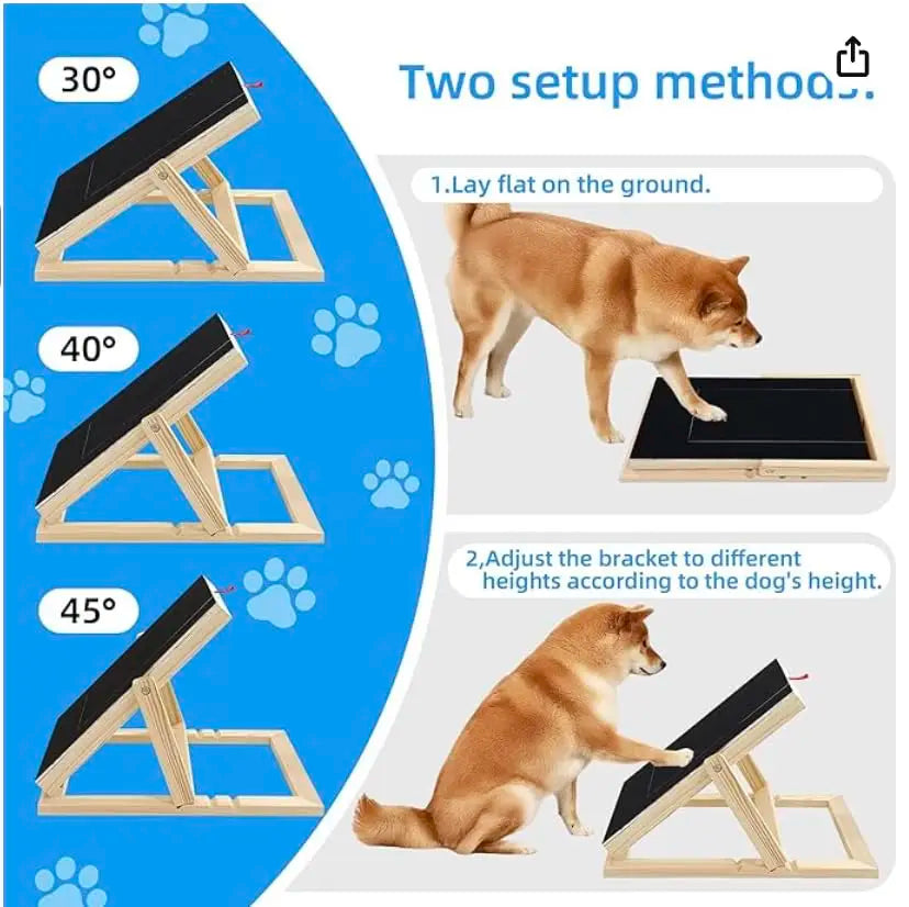 Adjustable Wooden Dog Nail Scratcher Board With Treat Drawer