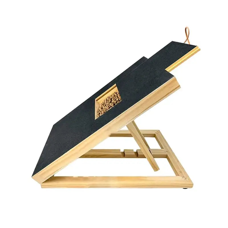 Adjustable Wooden Dog Nail Scratcher Board With Treat Drawer