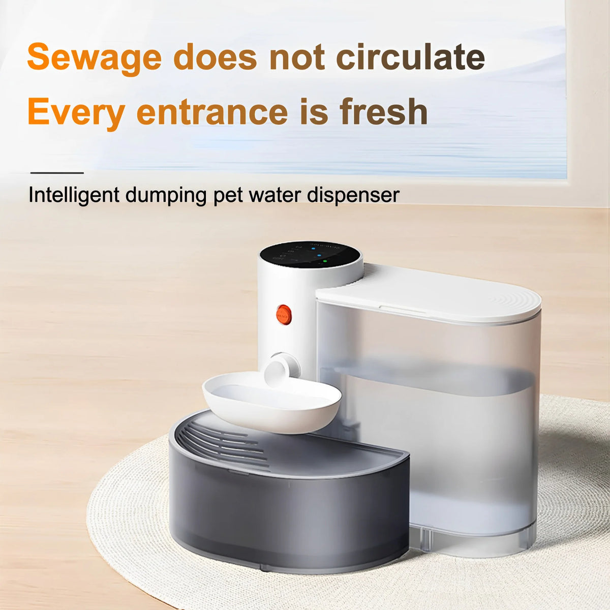 Automatic Wireless Stainless Steel Pet Water Dispensing Bowl