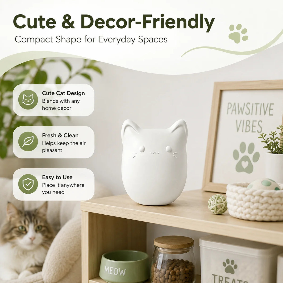 Cat Litter Box Deodorizer Tablets For Pet Safe Odor Elimination