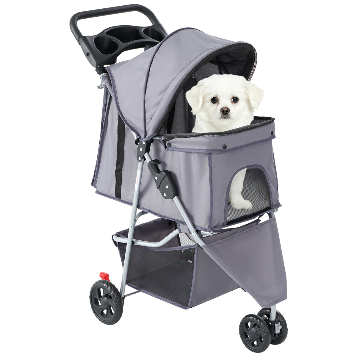 Dumos 3 Wheels Foldable Pet Stroller For Dogs And Cats