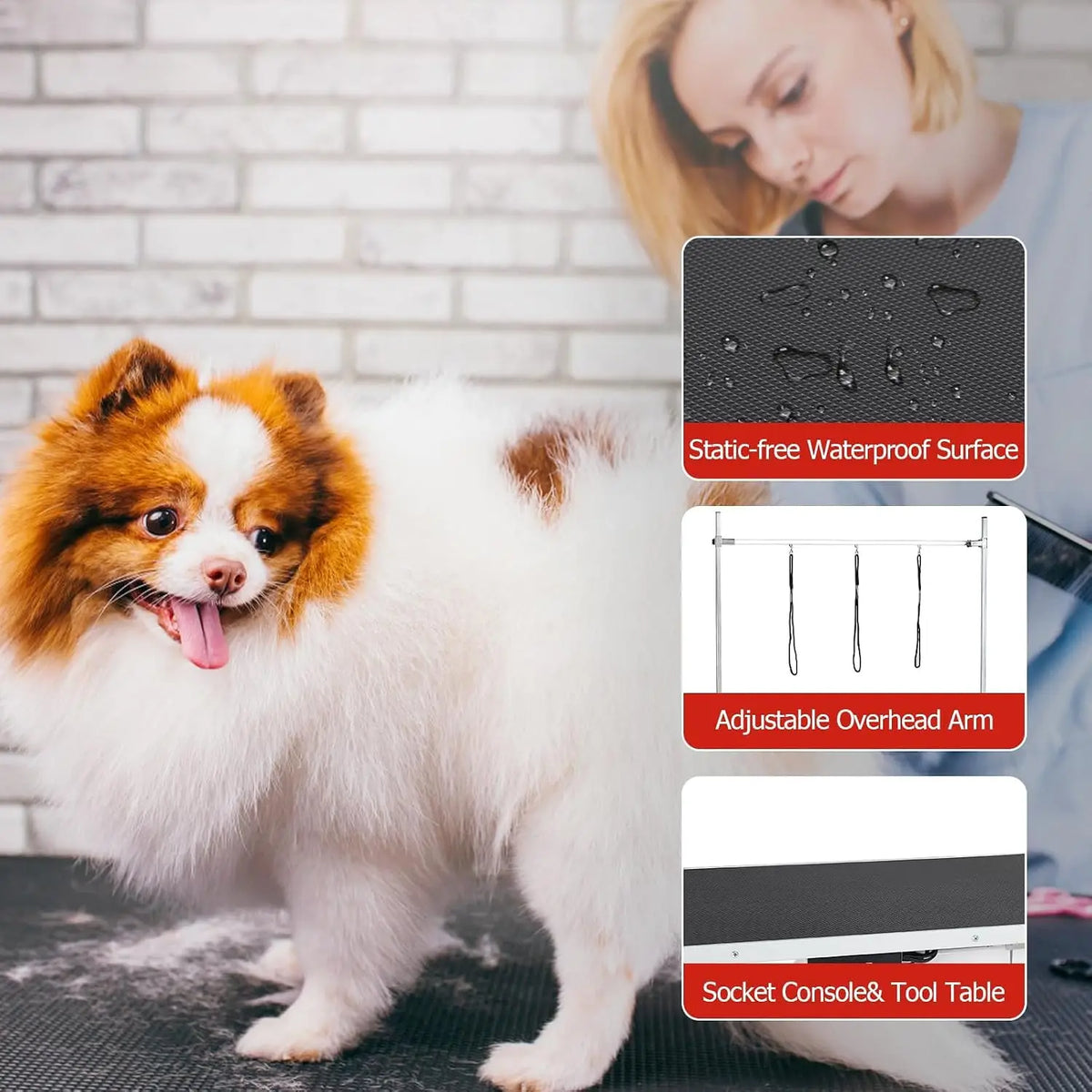 Garvee Electric Height Adjustable Pet Grooming Table With Foot Pedal