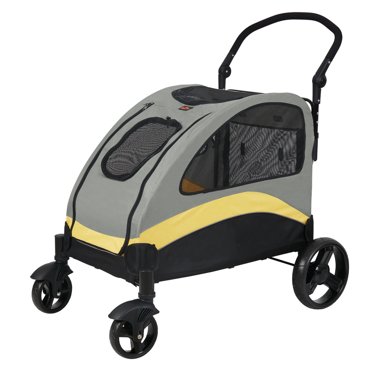Bingopaw 4 Wheel Foldable Dog Stroller Large Double Carrier