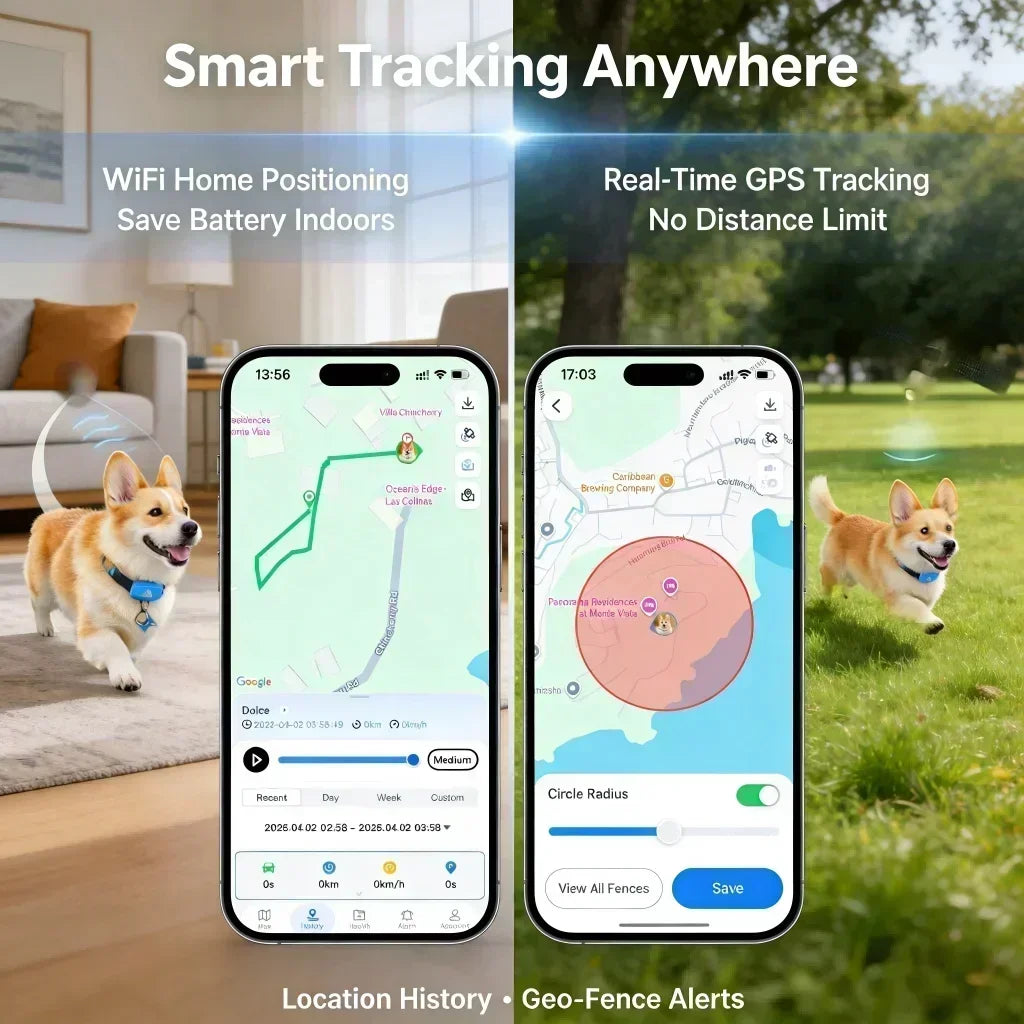 Wanwaytech 4G Pet Tracker Real Time GPS IP67 Waterproof Locator
