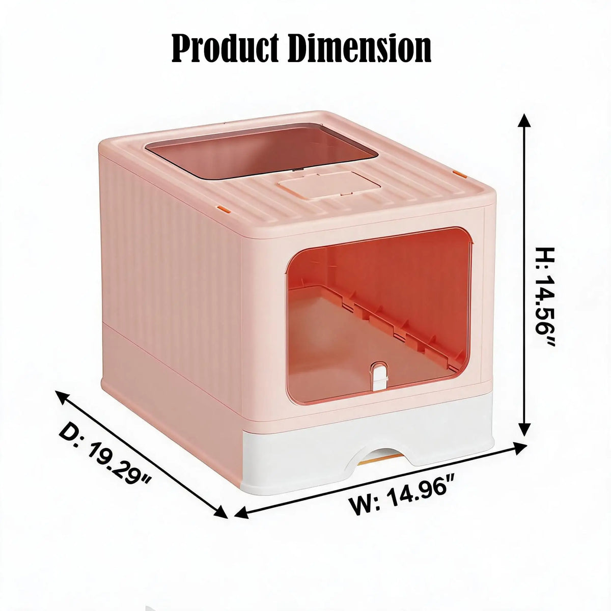 Gaomon Covered Cat Litter Box With Odor Control Slide Tray