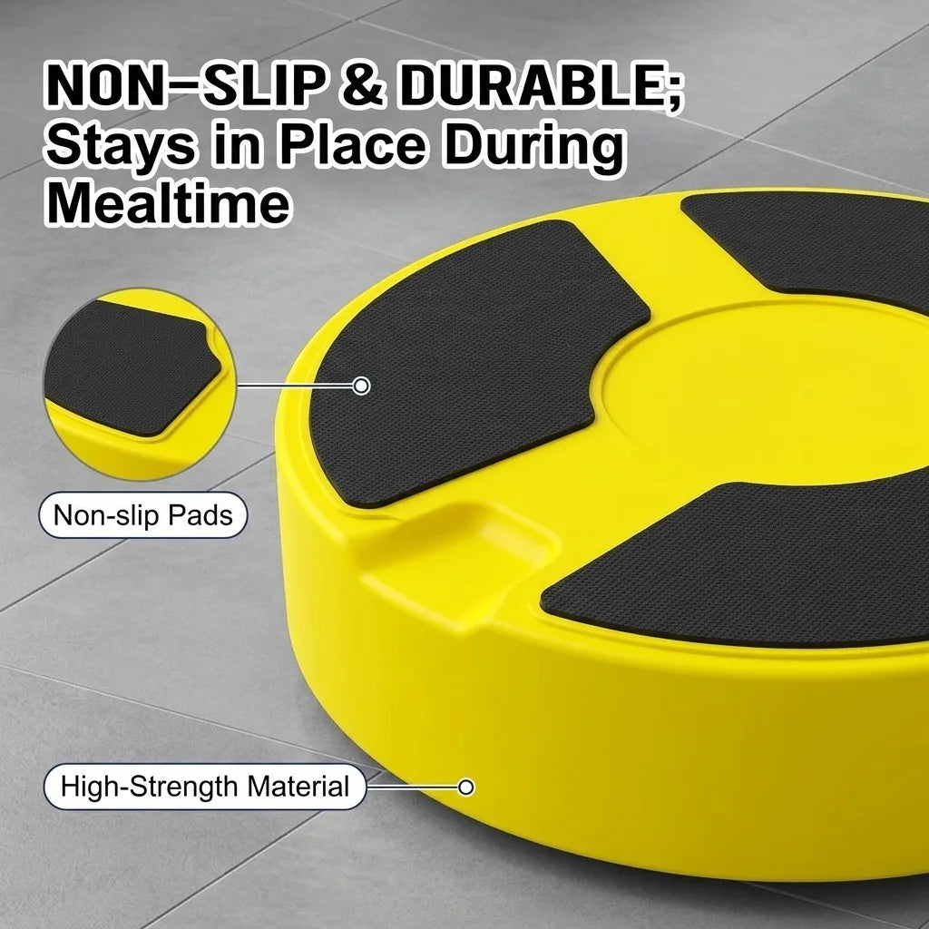 Rotating Interactive Dog Bowl with Adjustable Slow Treat Dispenser