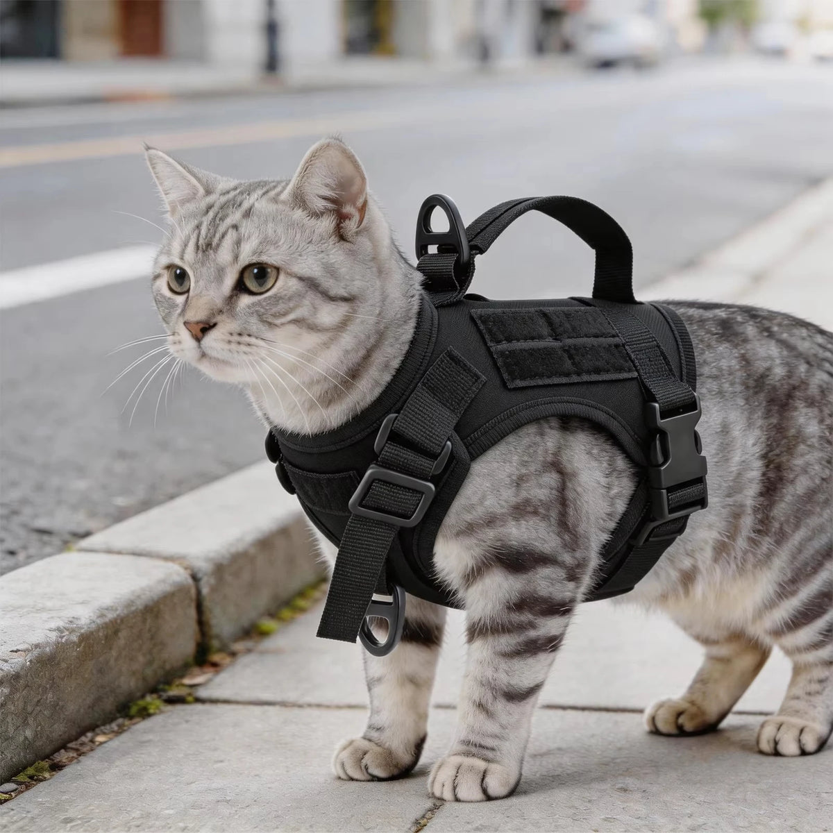 Petavel Adjustable Cat Harness And Leash Set With Secure Handle