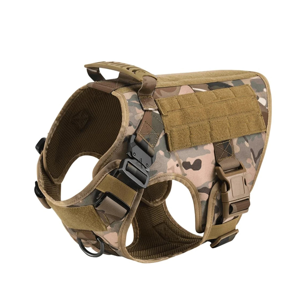 Petravel Tactical Dog Harness Padded Quick Release Molle Vest