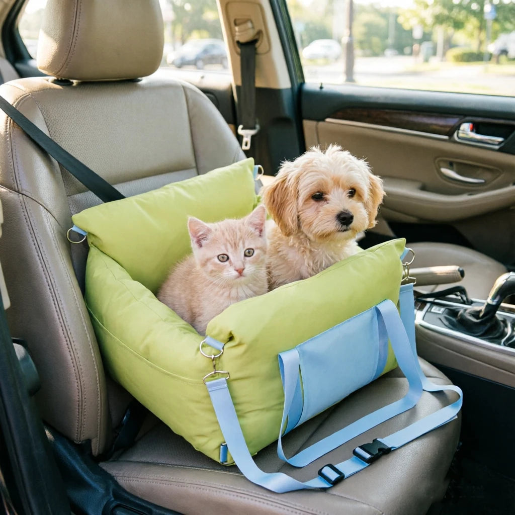 HiMISS Waterproof Dog Car Seat Booster With Storage Pockets