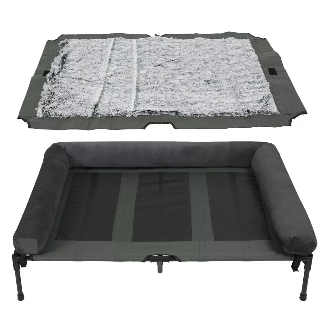 BINGOPAW Elevated Pet Cot With Breathable Cooling Mesh Top