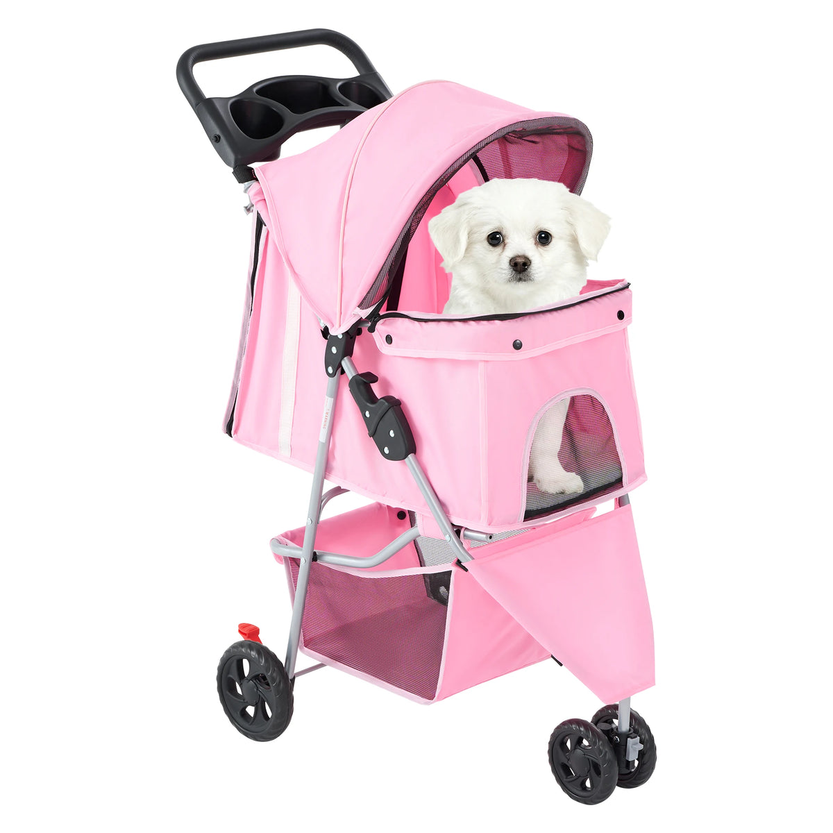 Dumos 3 Wheels Foldable Pet Stroller For Dogs And Cats
