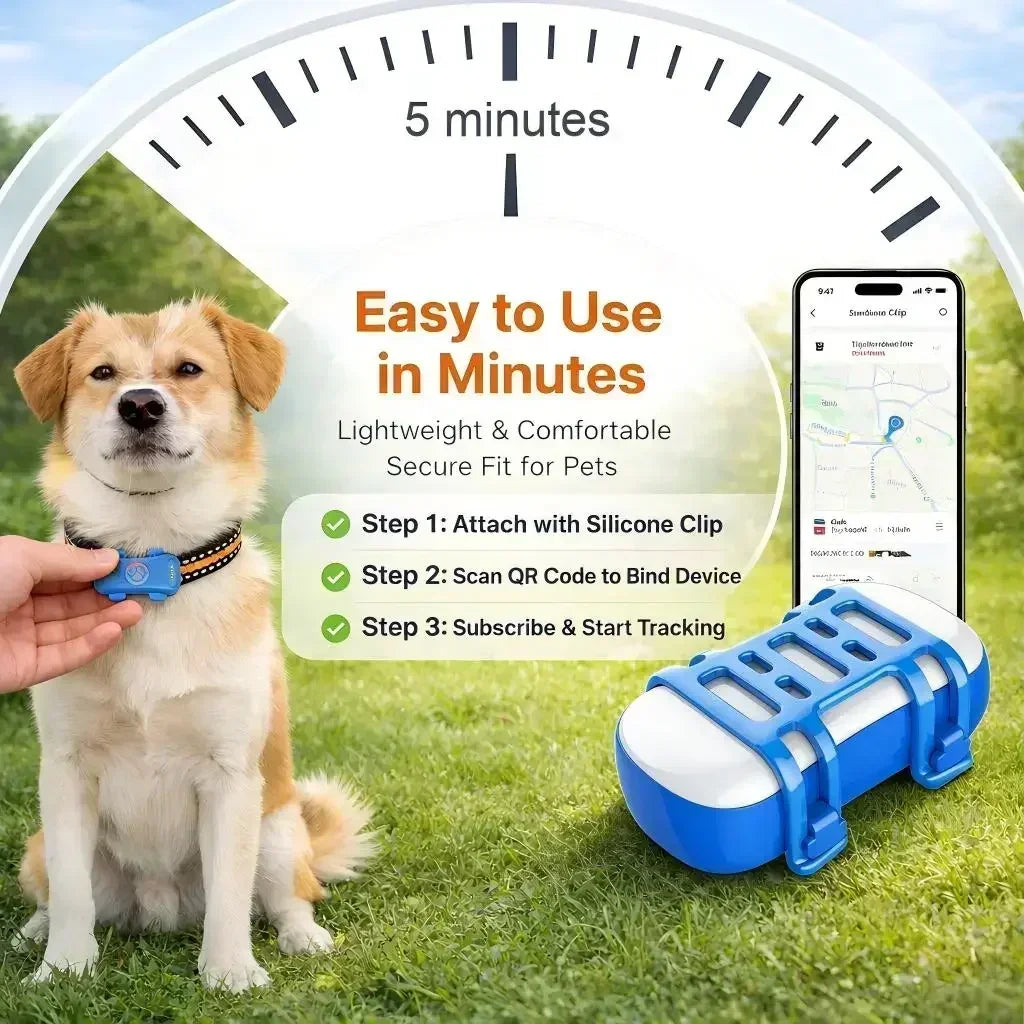 Wanwaytech 4G Pet Tracker Real Time GPS IP67 Waterproof Locator