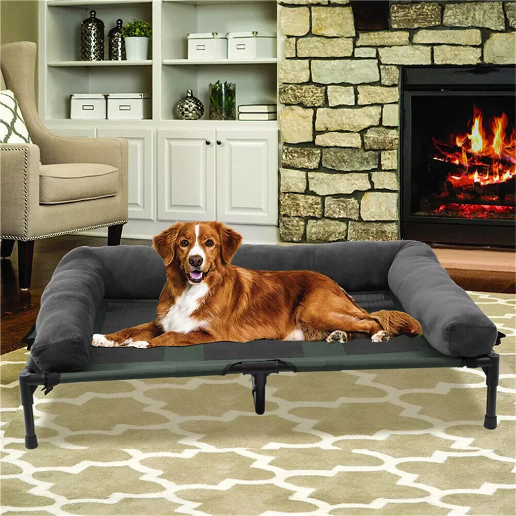 BINGOPAW Elevated Pet Cot With Breathable Cooling Mesh Top