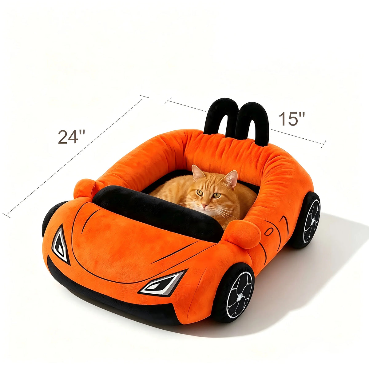 CWV Coral Fleece Supercar Pet Bed With Pillow For Cats