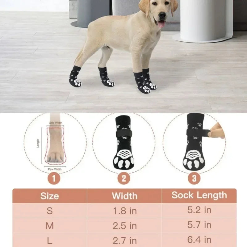 Soft Anti Slip Cotton Dog Socks For Indoor Paw Protection