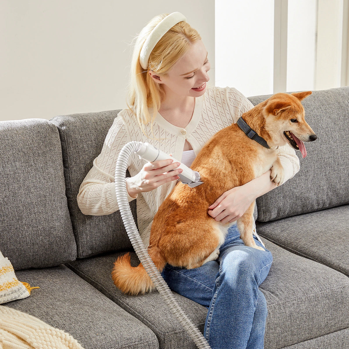 Sweetcrispy Professional Pet Grooming Vacuum Clipper Kit Low Noise