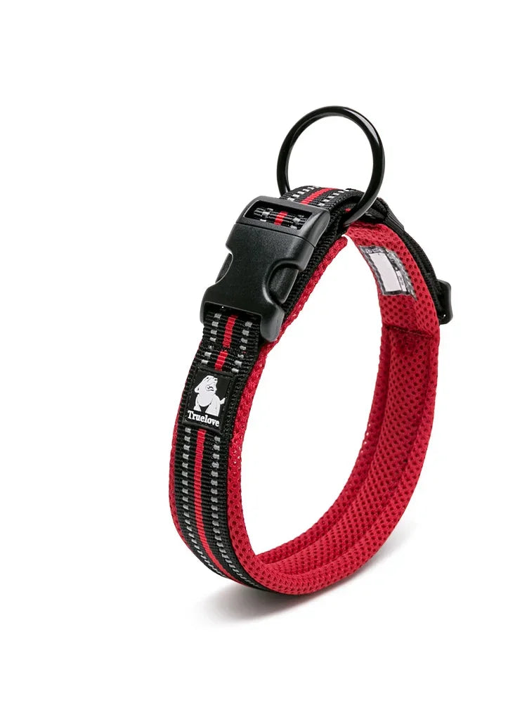 TrueLove Padded Reflective Nylon Adjustable Dog Cat Collar