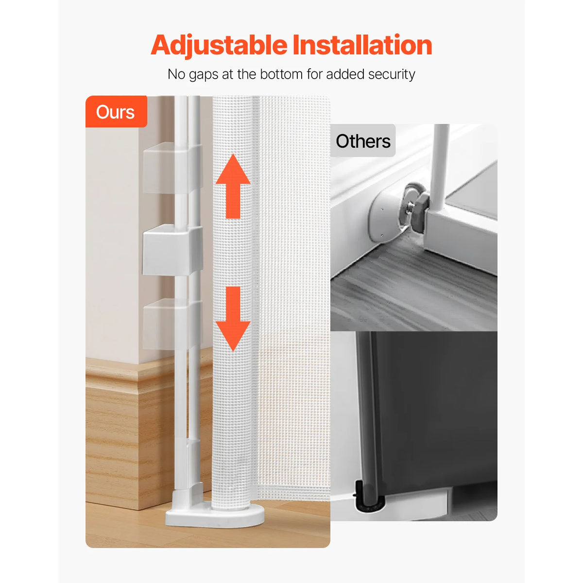 SucceBuy Retractable Baby and Pet Gate for Stairs and Doorways