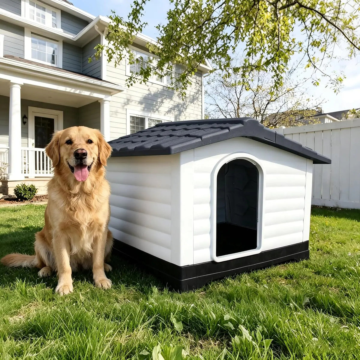 Twister Waterproof Two Door Elevated Pet House For Dogs