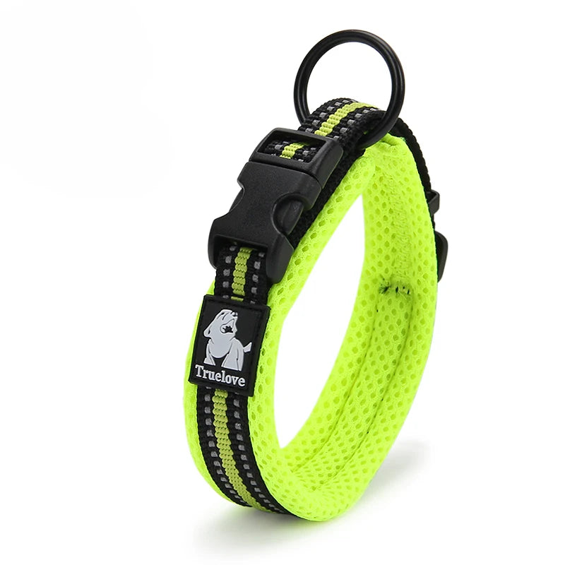 Winhyepet Padded Nylon Dog Collar With Comfortable Reflective Buckle