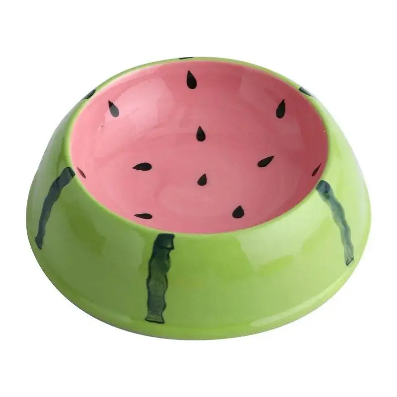 Cute Fruit Pet Ceramic Food Bowl For Cats And Dogs