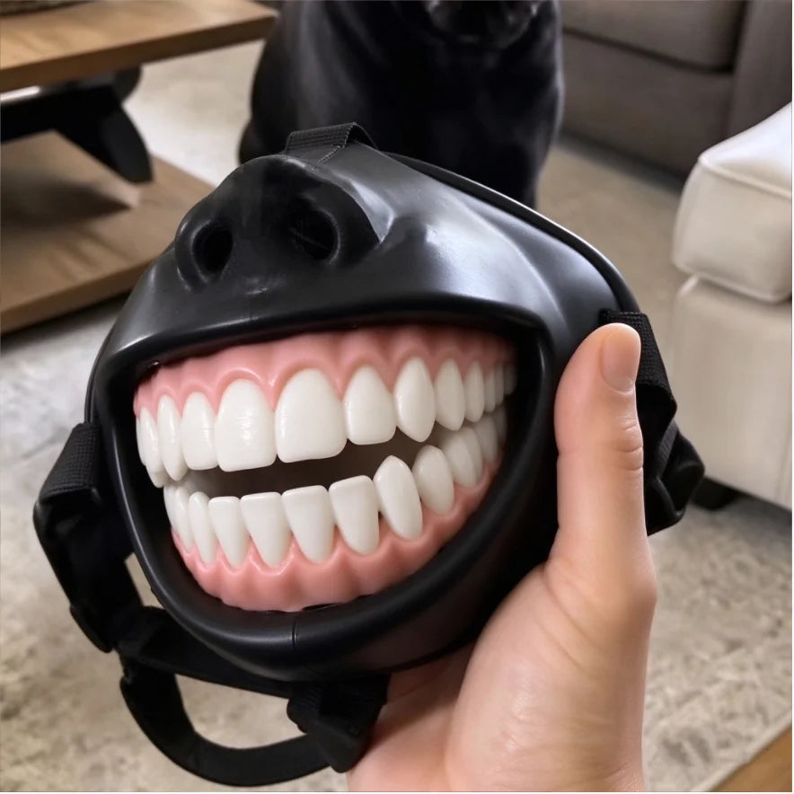 Happy Smile Dog Muzzle Novelty Pet Party Costume Accessory