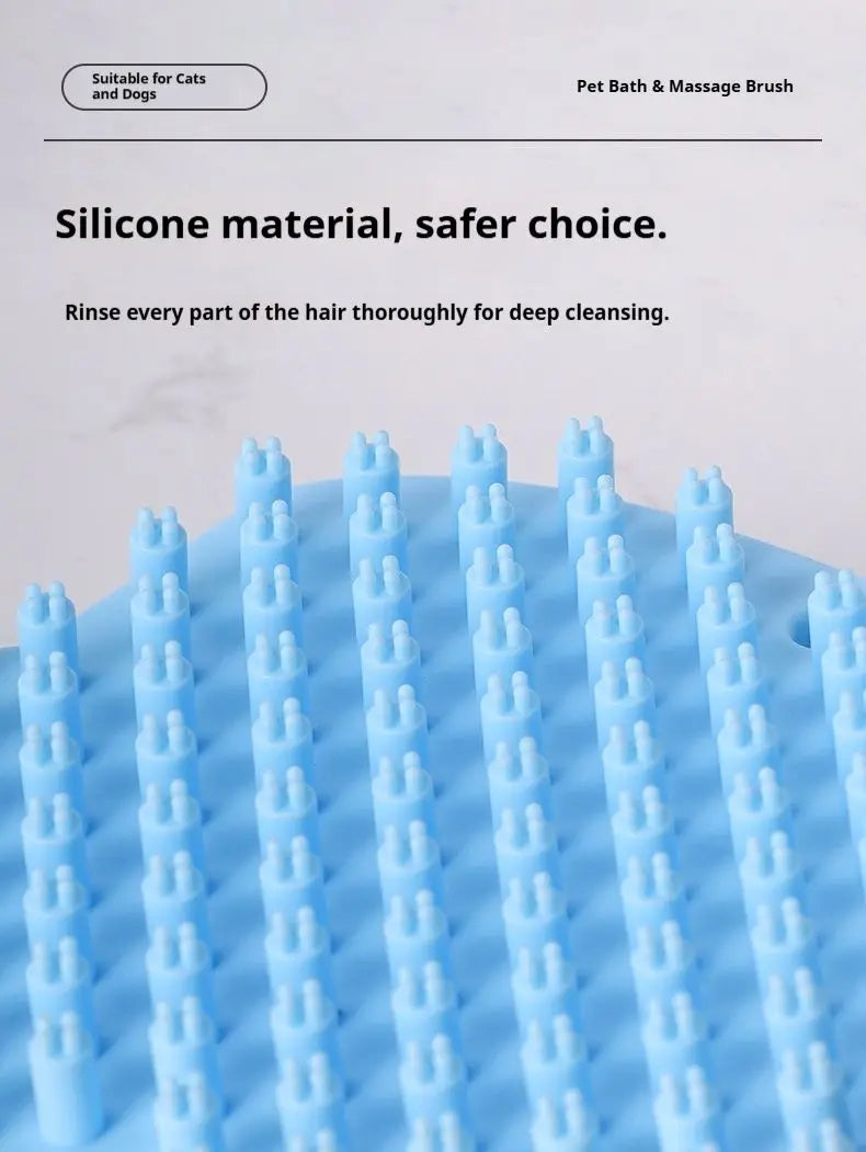 Premium Silicone Dog Bath Massage Brush For Gentle Pet Grooming