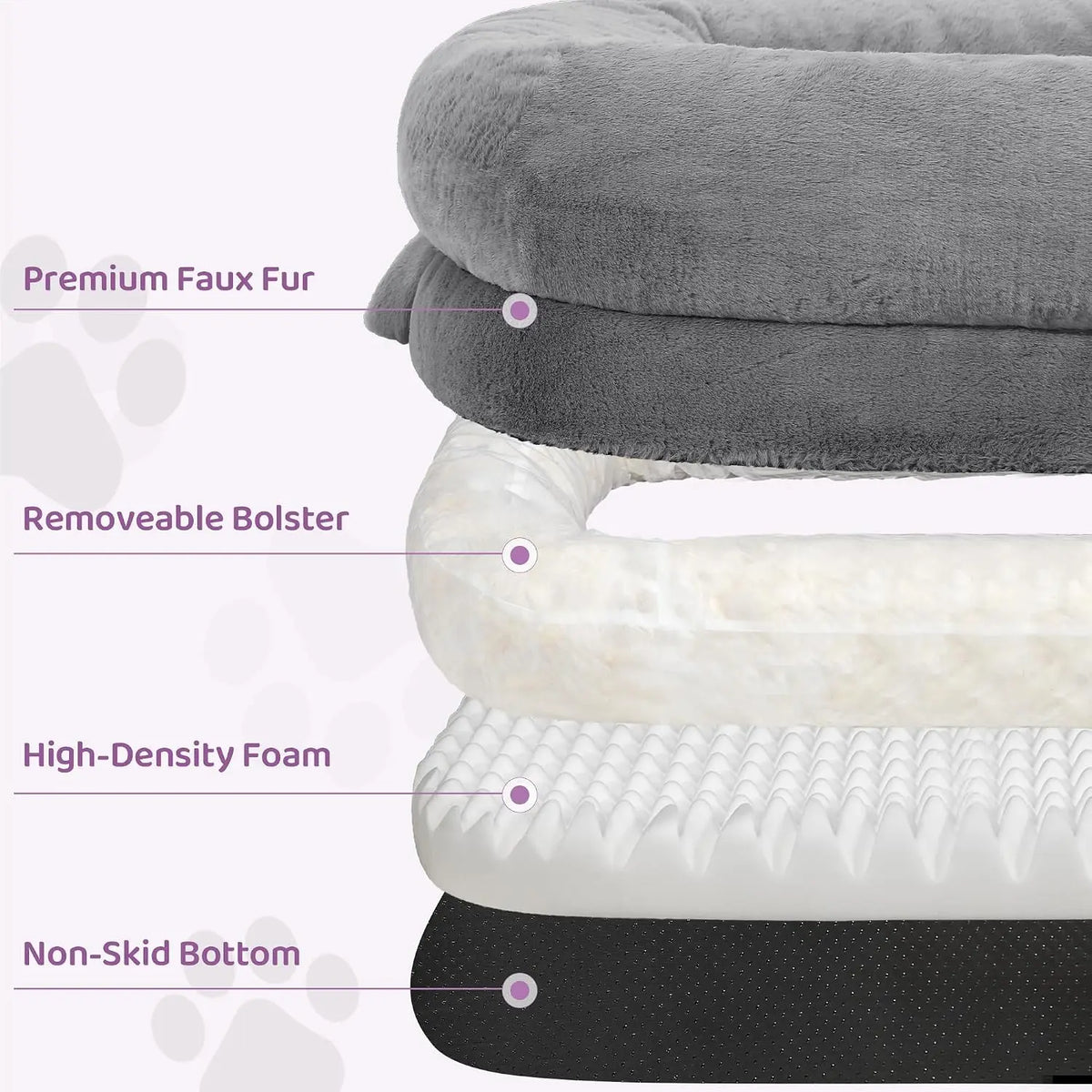 Premium Cotton Platform Bed For Adults And Dogs With Support