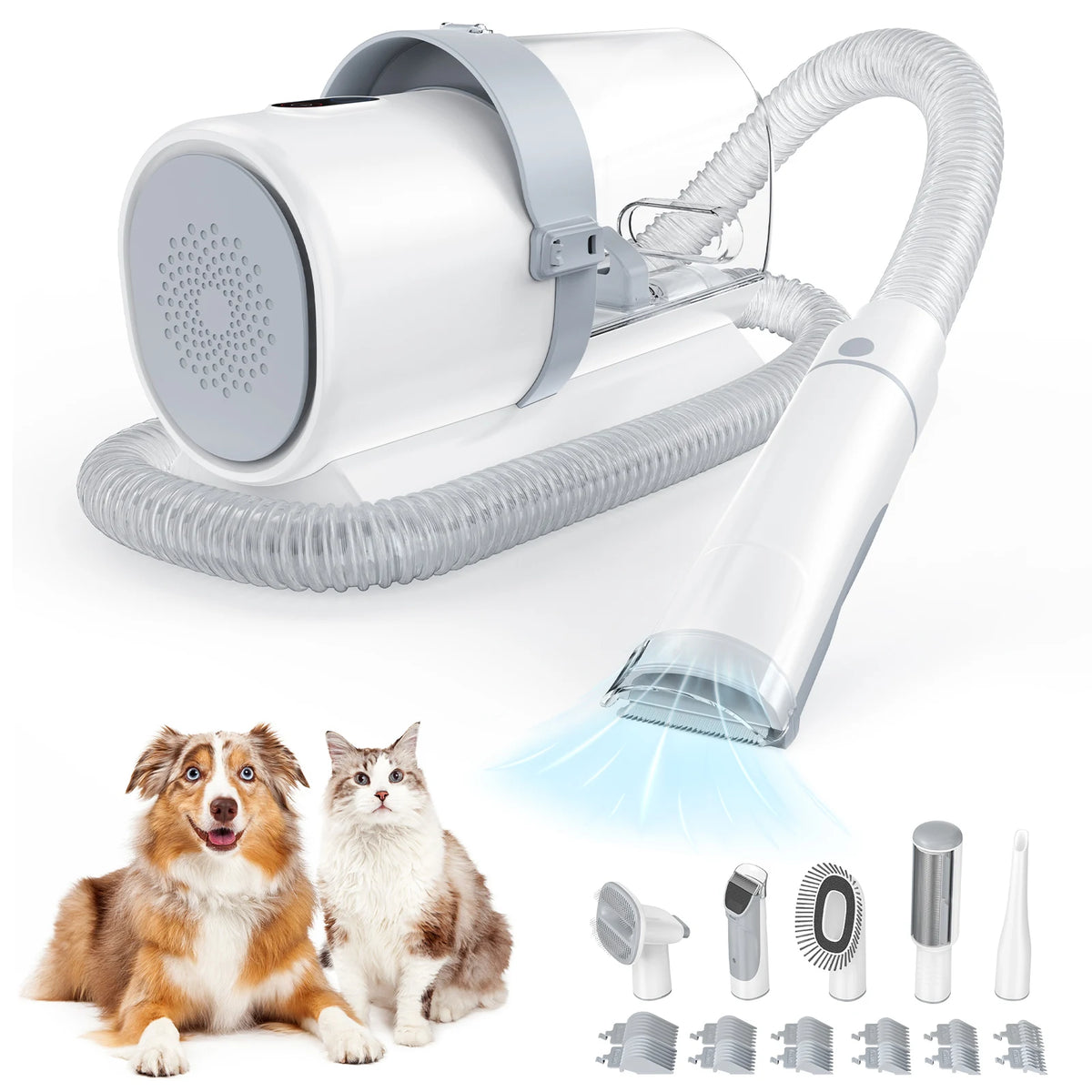 Sweetcrispy Professional Pet Grooming Vacuum Clipper Kit Low Noise