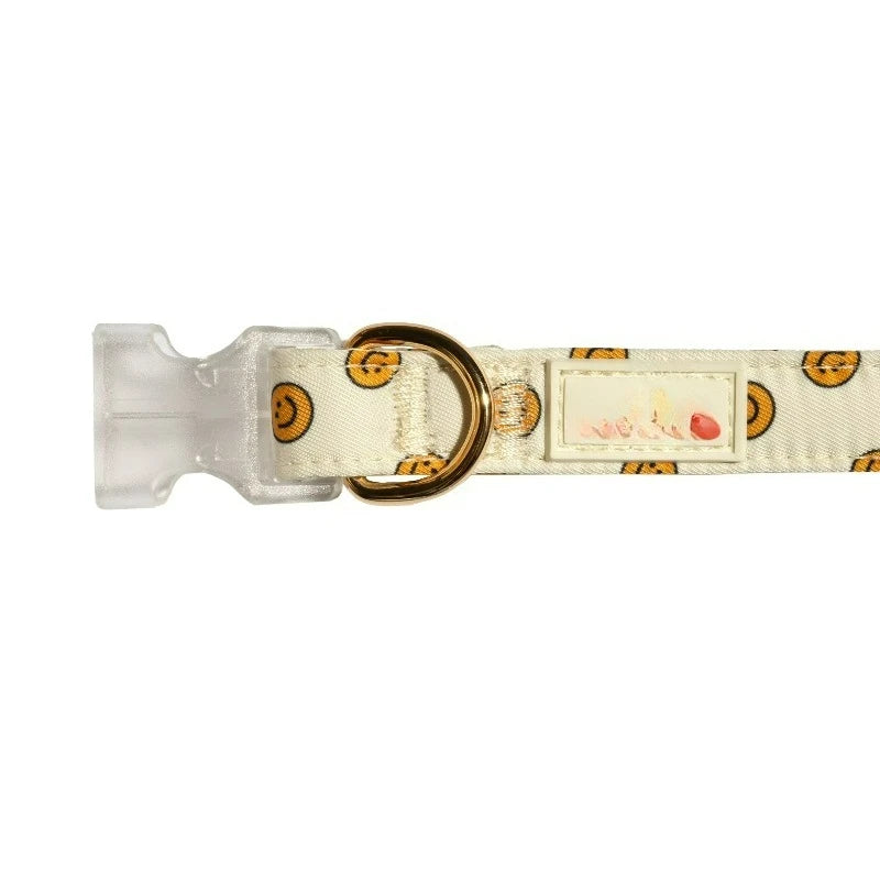 Adjustable Smiley Face Polyester Fashion Dog Collar