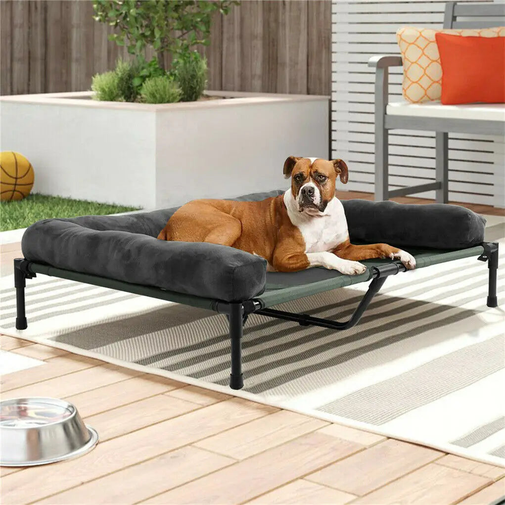Bingopaw Elevated Pet Dog Bed With Breathable Mesh Cooling Design