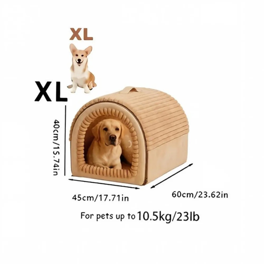 Comfortable Enclosed Cat Cave Bed With Removable Washable Nest