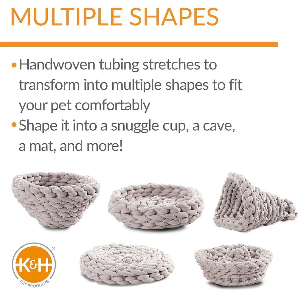 Handwoven Knitted Round Comfortable Cozy Cat Bed Cushion