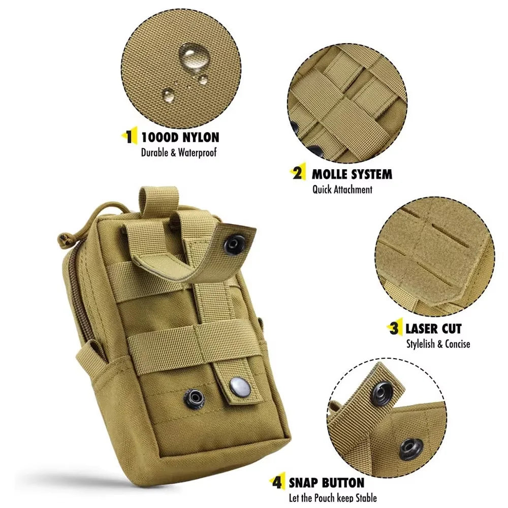 PetraVel Tactical Dog Molle Pouch Belt and Harness Set