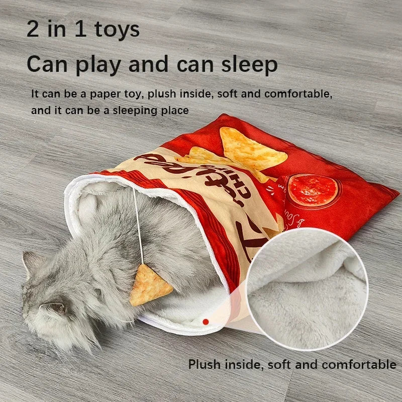 Collapsible Interactive Cat Tunnel With Plush Ball Toy
