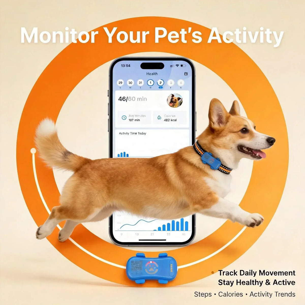 Wanwaytech 4G Pet Tracker Real Time GPS IP67 Waterproof Locator