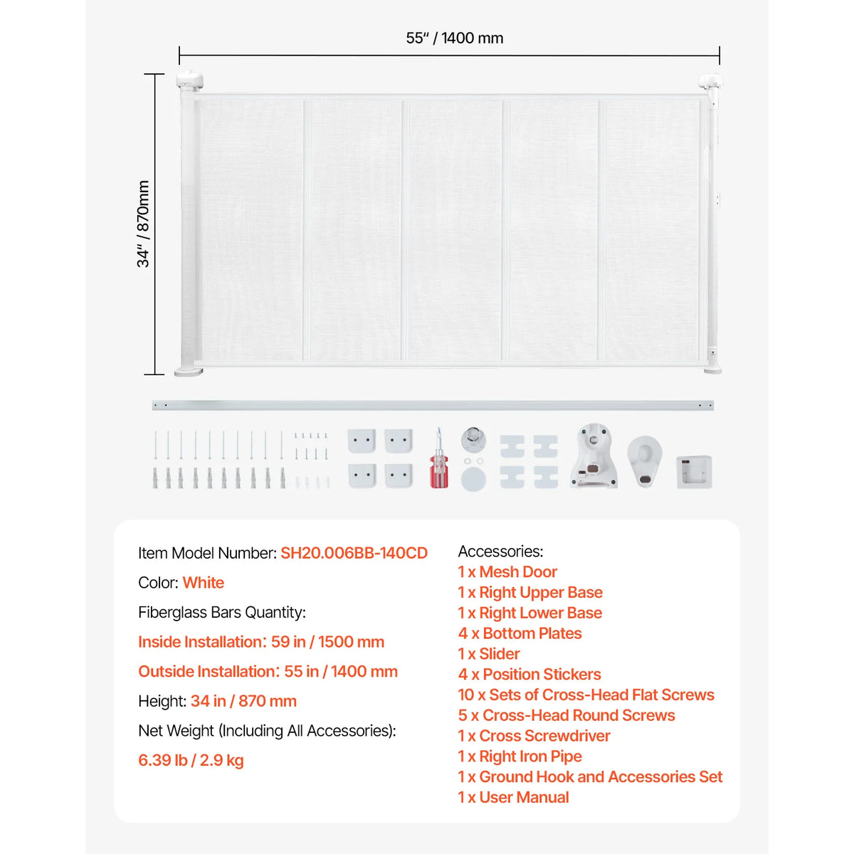 SucceBuy Retractable Baby and Pet Gate for Stairs and Doorways