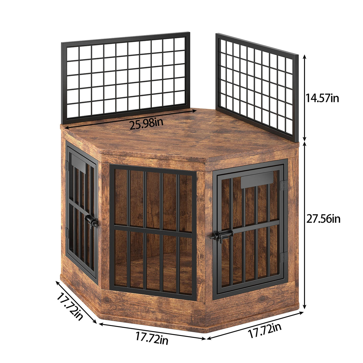 Decorative Wooden Corner Pet Crate Console Table Furniture