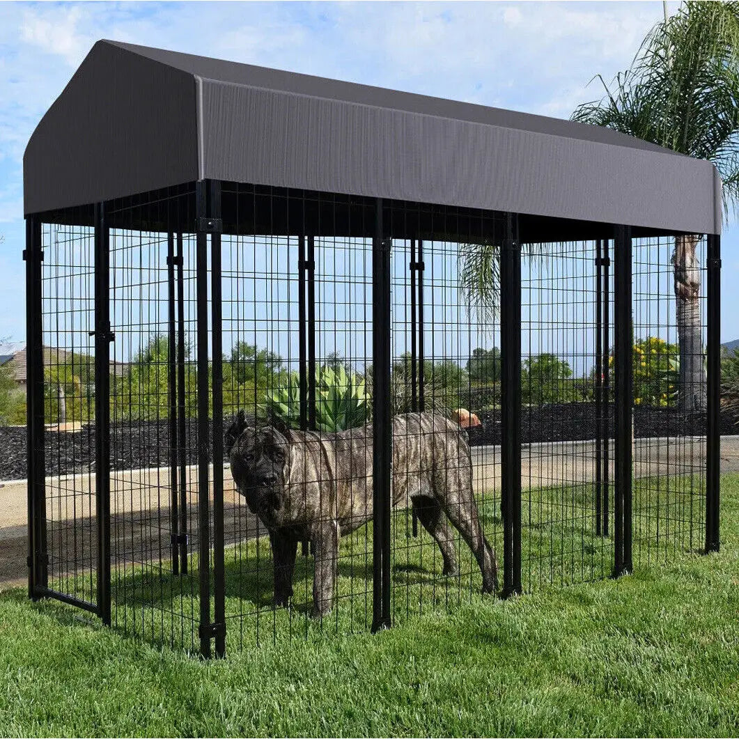 Premium Iron Outdoor Dog Cage With Roof Versatile Pet Playpen