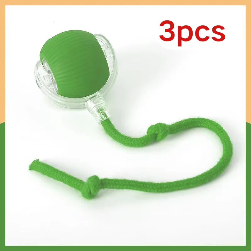 Automatic Led Cat Interactive Ball Toy With Rope Tail