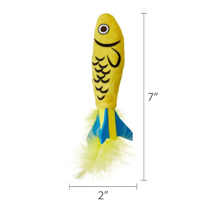 Sardine Explosion Catnip Interactive Plush Cat Toy Set