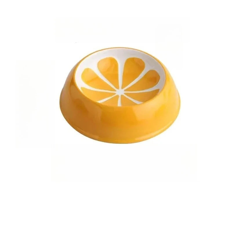 Cute Fruit Pet Ceramic Food Bowl For Cats And Dogs