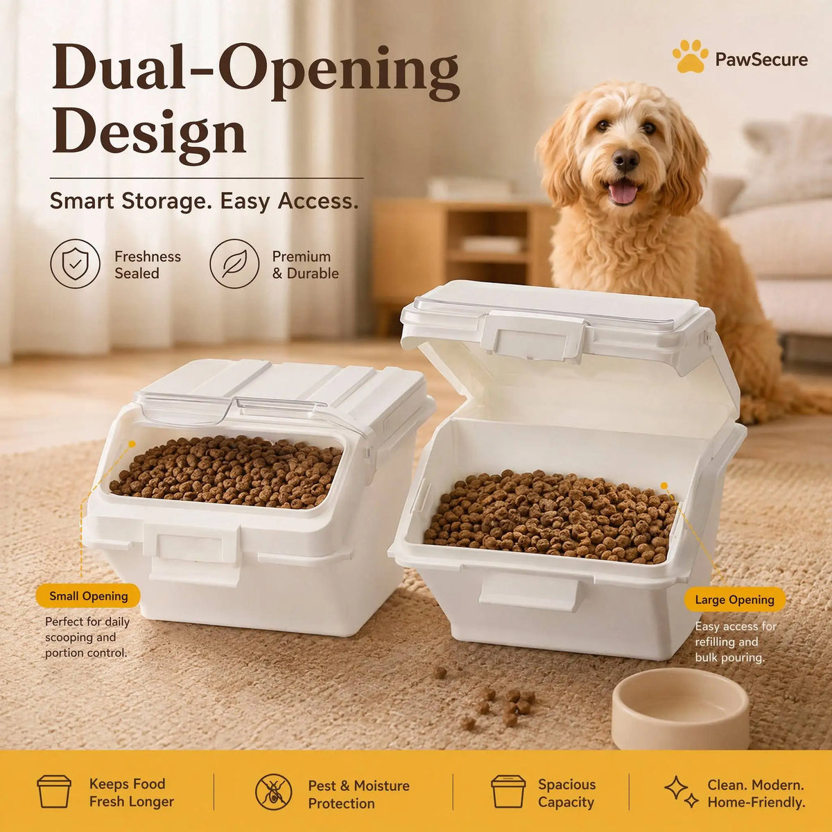 Premium Airtight Dog Food Storage Container With Scoop