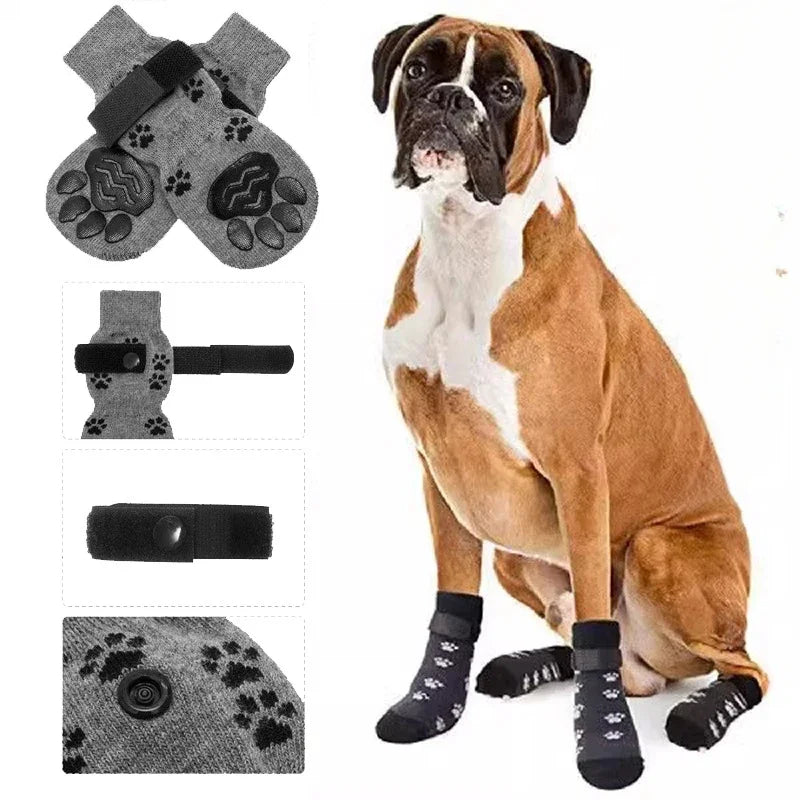 Soft Anti Slip Cotton Dog Socks For Indoor Paw Protection