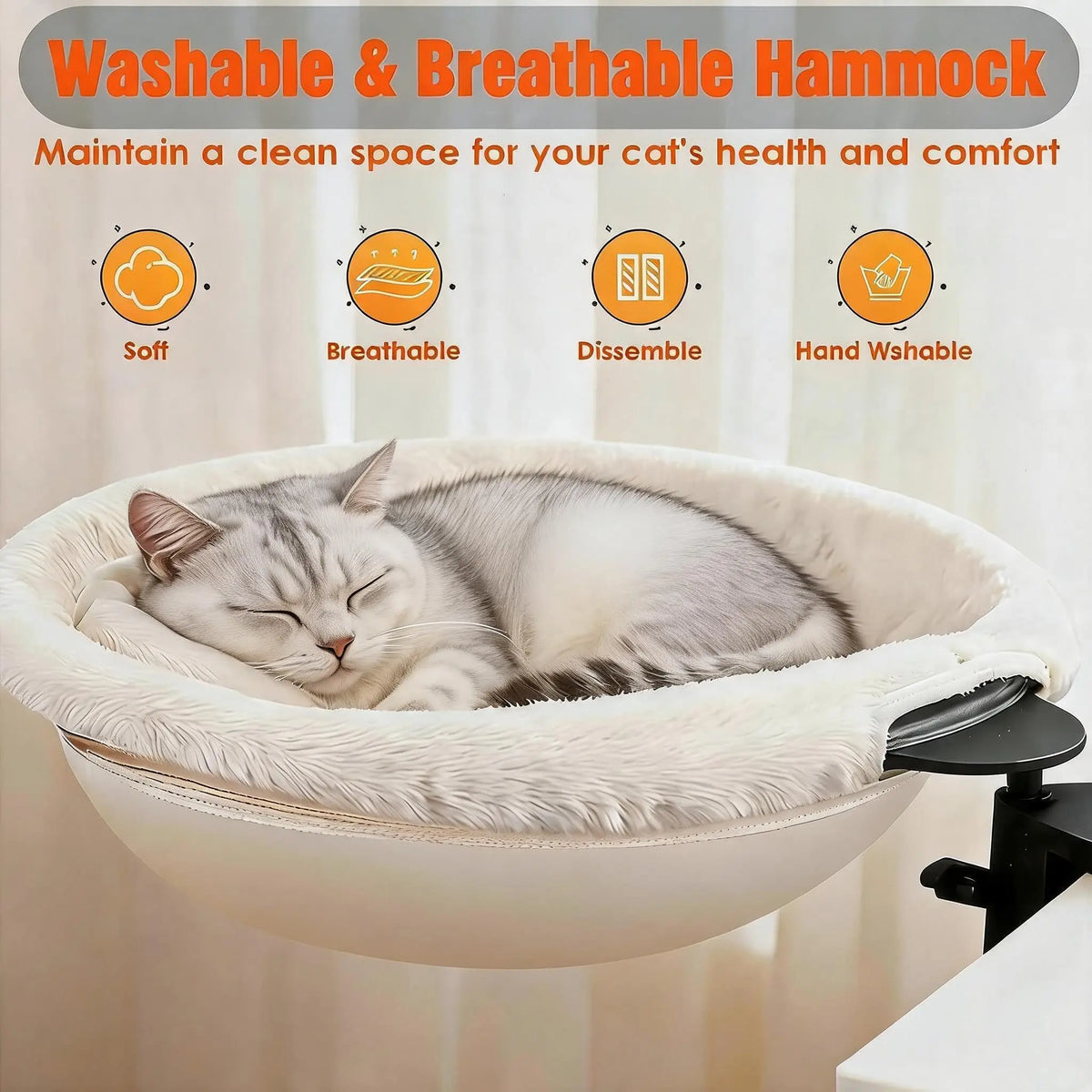Gaomon Rotating Cat Table Bed Round Plush Faux Fur Lounger