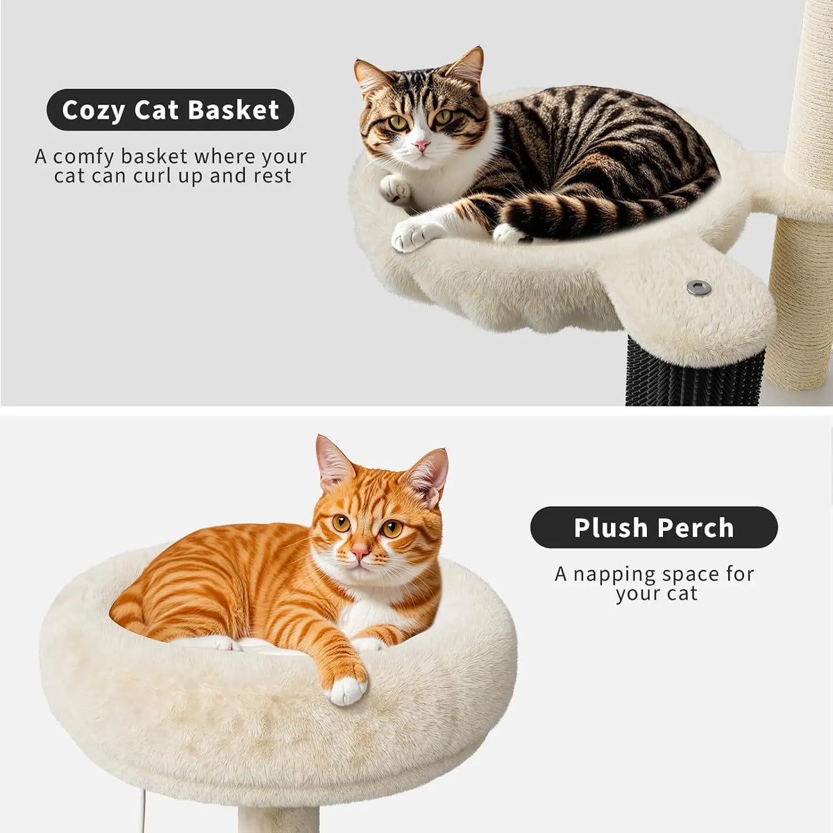Tacleekii Indoor Cat Tower With Hidden Litter Box Enclosure