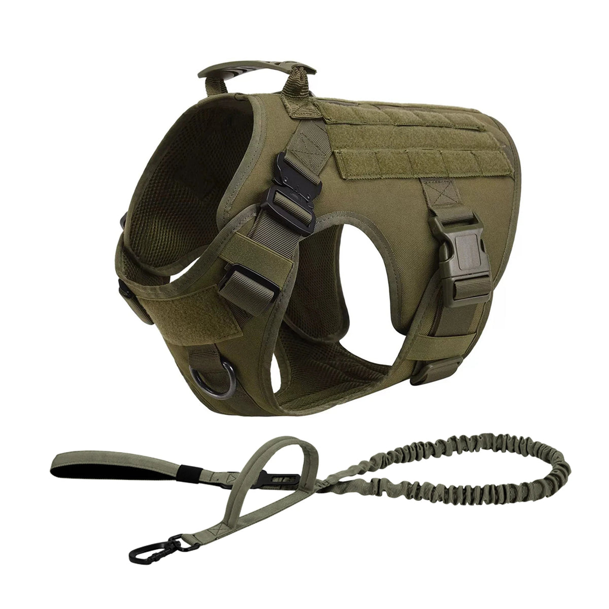 Petravel Tactical Dog Harness Padded Quick Release Molle Vest
