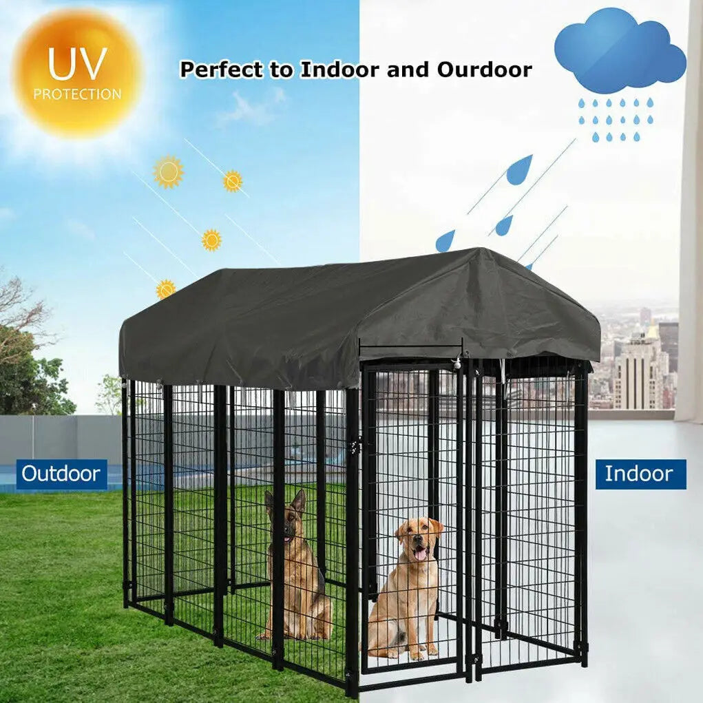 Premium Iron Outdoor Dog Cage With Roof Versatile Pet Playpen