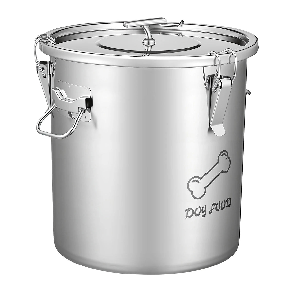 Stainless Steel Dog Food Storage Bin With Secure Airtight Lid