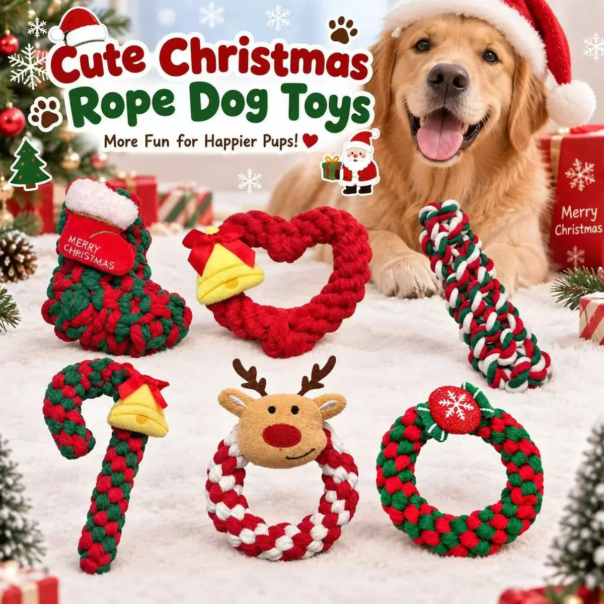 Durable Cotton Rope Dog Toy For Dental Hygiene And Playtime